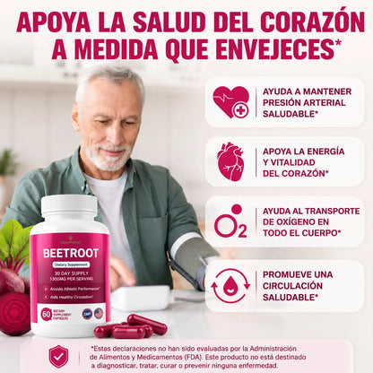 BeetRoot de VasoPrime: Recupera tu Chispa Diaria, apoyando tu circulación y presión arterial.